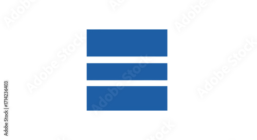 Minimalist stacked blue bars graphic design abstract composition.