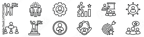 Leadership Icon Set Vector Illustration Collection