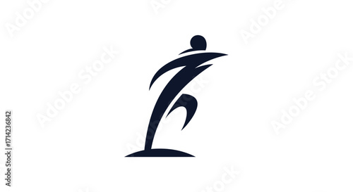 Dynamic silhouette of a person in motion representing energy and athleticism.