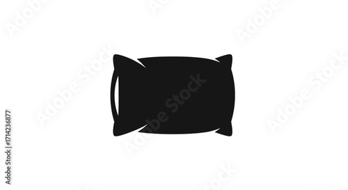 Silhouette of a Pillow: Comfort and Restful Sleep.