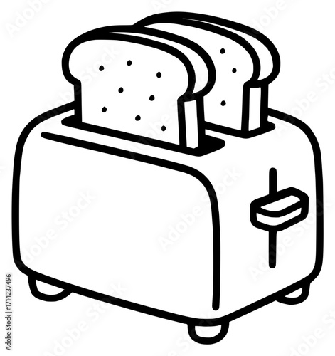 Toaster with bread