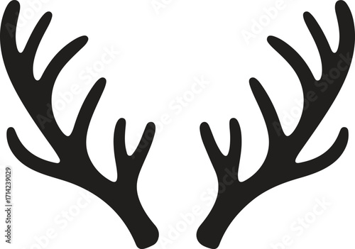 Festive reindeer antlers holiday season graphic
