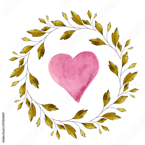 Watercolor frame of flowers. Design of postcards, greetings, for things, textiles
