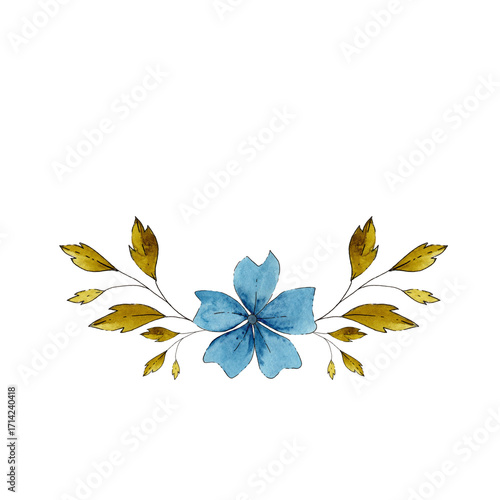 Watercolor frame of flowers. Design of postcards, greetings, for things, textiles