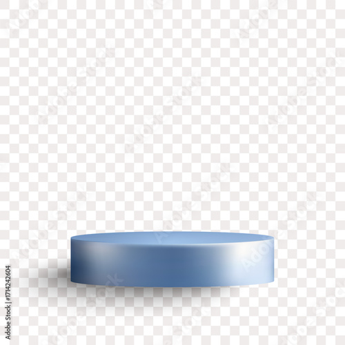 Minimalistic light blue pedestal for presenting products or objects. Eps 10