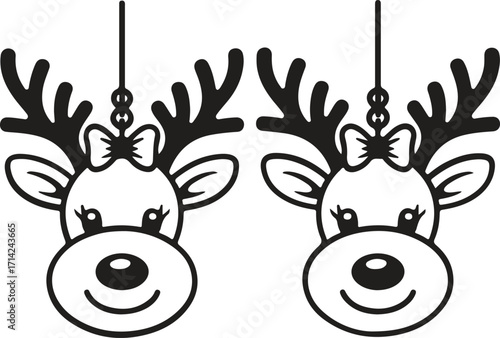 Festive reindeer ornaments for holiday cheer