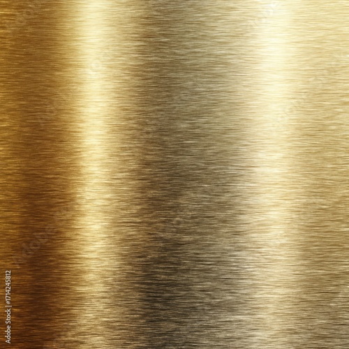 Golden Metallic Texture Background Shiny Liquid Surface Effect with Horizontal Light Reflections