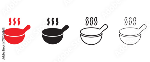 frying pan vector icon illustration, frying pan vector, silhouette and line art