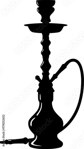shisha Vector Black silhouettes. with white background
