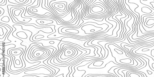 Abstract pattern with lines topographic map background, abstract wavy topographic geography line art cloud, geometric strip grid line topo map technology modern design.