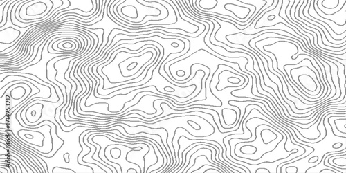 Abstract pattern with lines topographic map background, abstract wavy topographic geography line art cloud, geometric strip grid line topo map technology modern design.