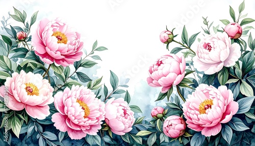Delicate pink peonies in a floral arrangement