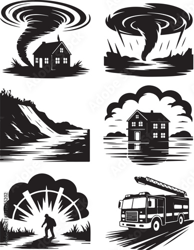 Disaster response and emergency ??????? vector