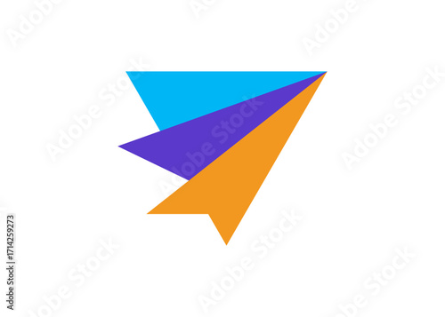 Abstract Letter A Logo. Flat Vector Logo Design Template Element.