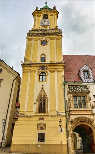 Canvas Print Bratislava, Slovakia, Europe - 30 August 2025, city tower
