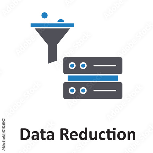 Data reduction  Vector Icon which can easily modify or edit