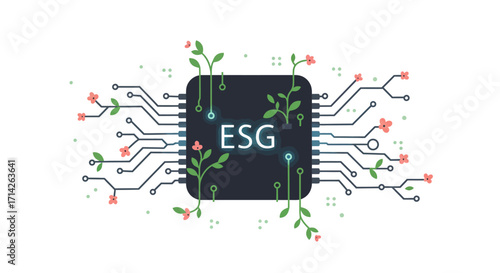 Conscious Growth Vector: Inspiring Sustainable Progress with Clean Design