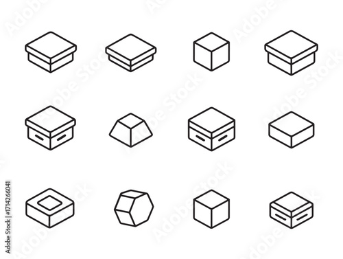 Plyo Box Minimalist Line Art Illustration