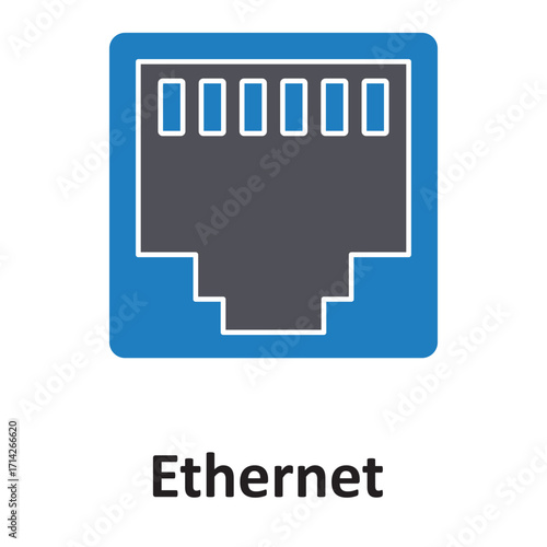Ethernet  Vector Icon which can easily modify or edit