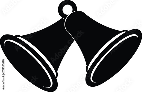 Handbells silhouette vector illustration
