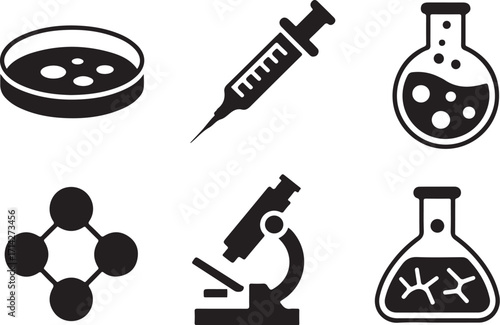 Science icons for innovative research concepts
