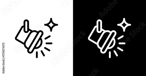 Spotlight White Icon Set Design