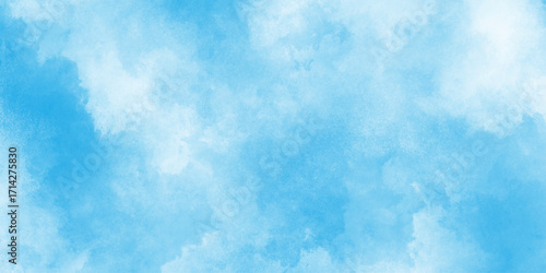  Creative vintage light sky blue background with various clouds and fogg, watercolor scraped grungy background, blue sky clouds for background blue sunny sky with white clouds,
