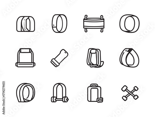 Resistance bands strength training gym illustration
