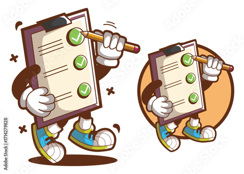 Check list cartoon mascot characters