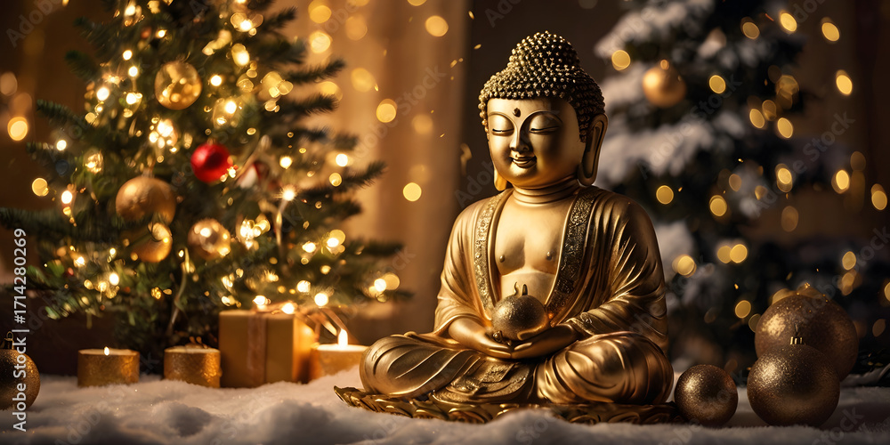 Fototapeta premium golden buddha statue