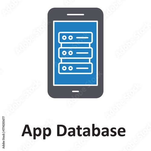 App database Vector Icon which can easily modify or edit