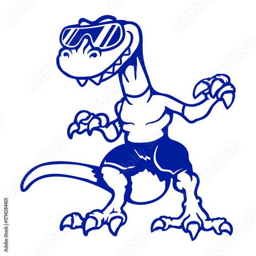 Party DJ T-Rex Dino Sunglasses Cool Outfit Claws