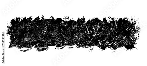 Black brush strokes isolated on white. Ink splatter. Paint droplets. Digitally generated image. Vector design elements, illustration, EPS 10.