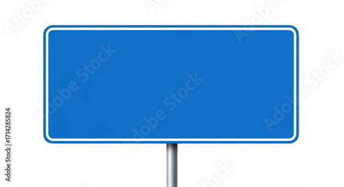 Wallpaper Mural Blank Blue Road Sign on Post Isolated on Transparent PNG Background Torontodigital.ca