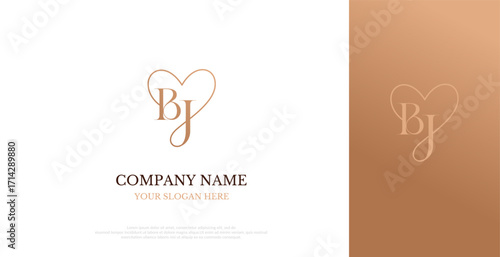 Initial BJ Logo Design Vector 