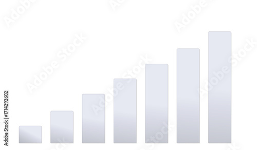 3D Glass Bar Chart Icon