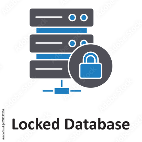   locked database Vector Icon which can easily modify or edit