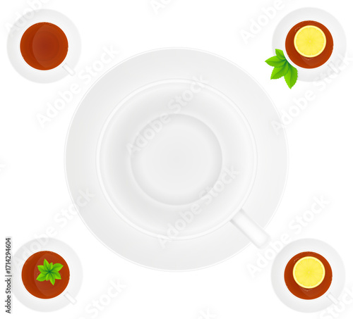 cup for tea cartoon stock vector illustration isolated on white background