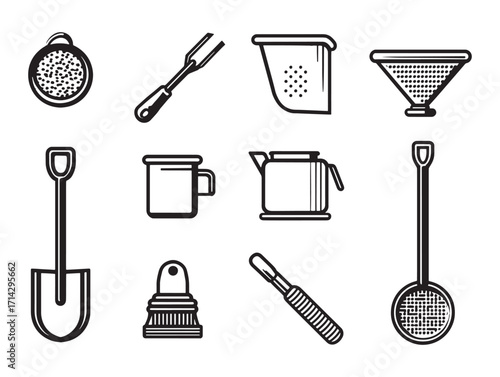 Sieve handheld kitchen strainer cooking device