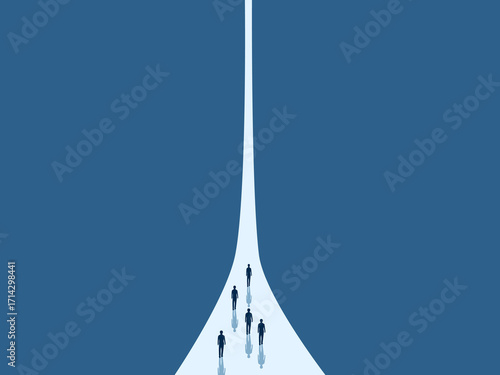 People walking towards bigger dreams