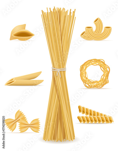 pasta cartoon stock vector illustration isolated on white background