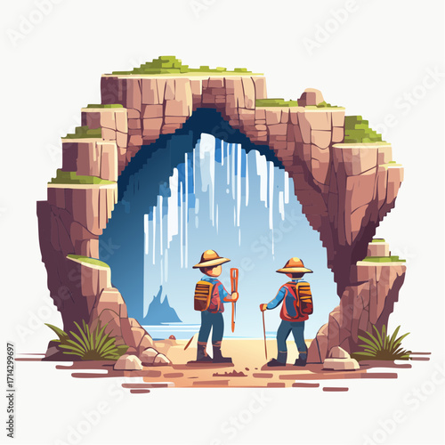 Hiking Adventure Exploring the Hidden Waterfall Cave