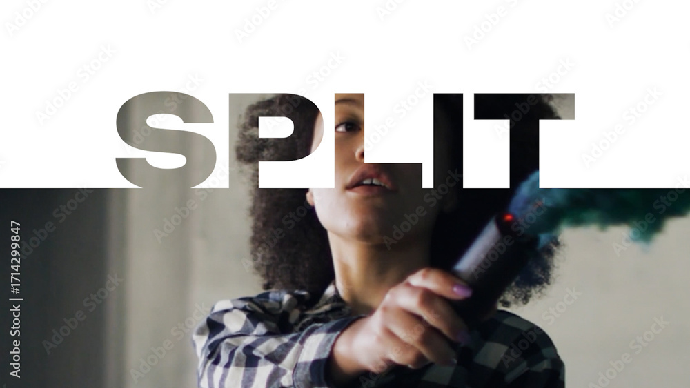 Sample Text Split Split Text Transitions Stock Template | Adobe Stock