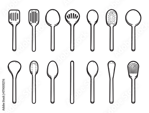 Slotted spoon drain liquid from foods
