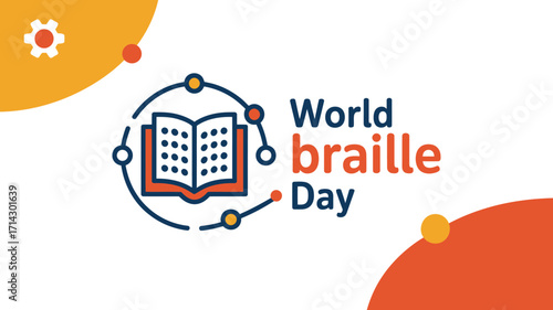Promote Accessibility Celebrating World Braille Day with Book & Text Symbol