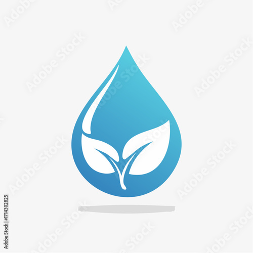 A harmonious emblem representing the synergy of water and nature's rejuvenating essence