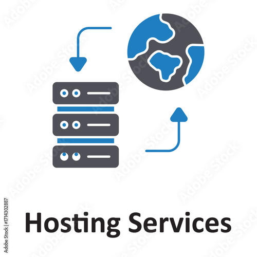  Hosting services  Vector Icon which can easily modify or edit