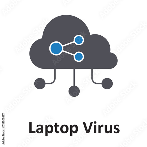  laptop virus Vector Icon which can easily modify or edit
