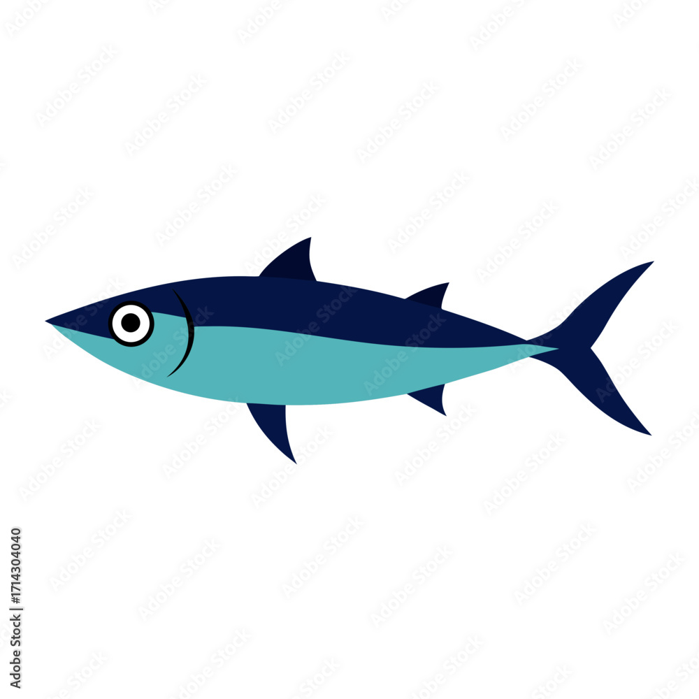 Fototapeta premium shark cartoon isolated on white