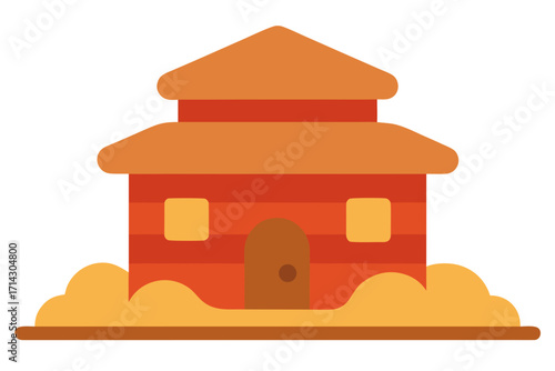 illustration of a house with a roof